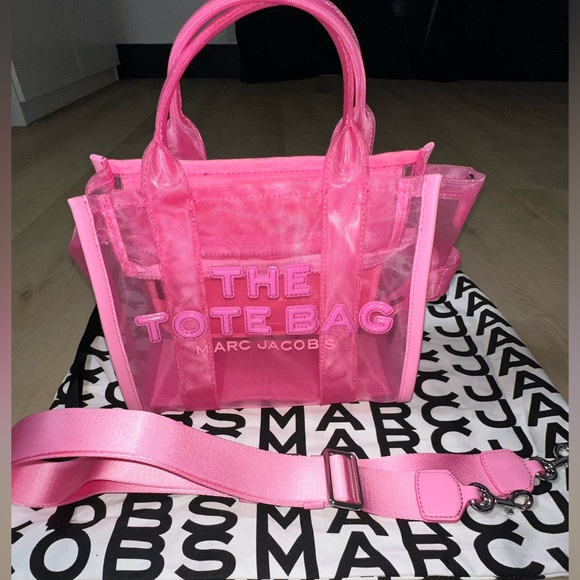 Marc Jacobs Pink Mesh Small Tote Bag - NWOT - - Picture 4 of 10